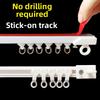 Ultra-Thin Self-Adhesive Silent Curtain Track Wheels Straight Rail Top-Mounted Side-Mounted Stick-On Car Sliding Guide Rail