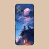 Luna Mond Katze Handyhülle für Huawei P60 P50 P40 P30 P20 P10 P9 P8 Pro Lite Plus Bunte Druckabdeckung Cover Smartphone