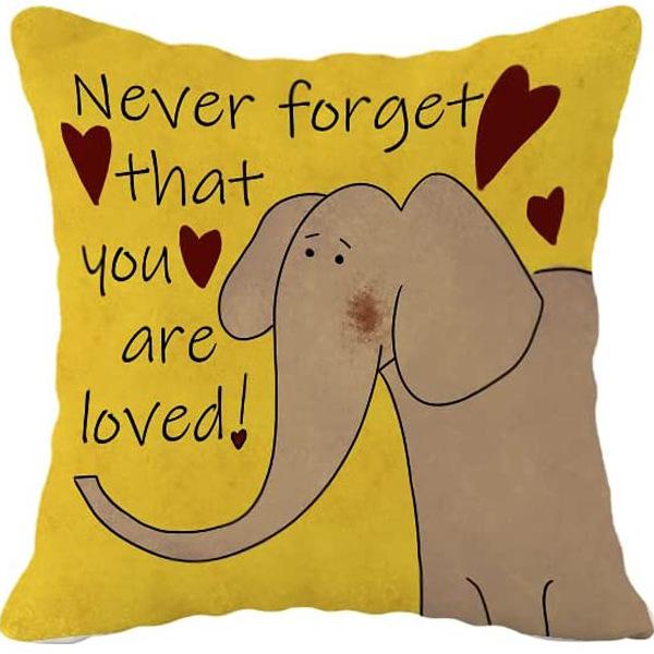 Super Cute Cartoon Linen Pillow Case Digital Printed Cushion Sofa Bed Pillow Simple