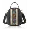 Canvas Ethnic Embroidery Shell Shape Small Bag With Zipper Pockets For Daily Use