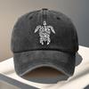 Turtle Polynesian Tattoo Design Print Baseball Cap Fashionable Adjustable Baseball Cap Outdoor Sports Baseball Cap