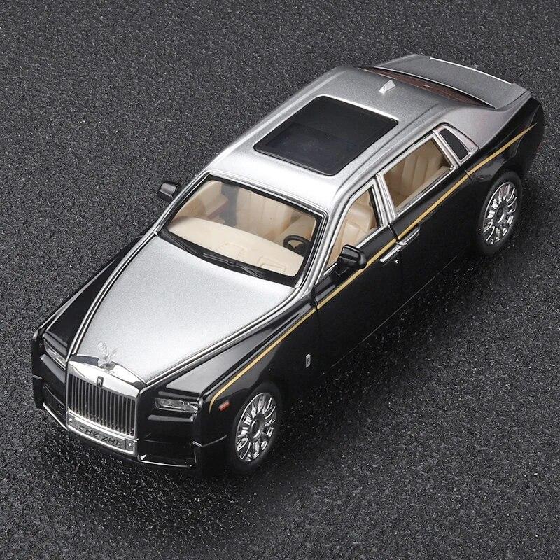 RR Phantom Model Zinc Alloy Pull Back Diecast Toy Cars with Sound and Light for Kids Boy Girl Gift