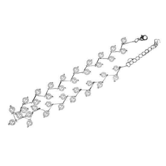 Fashion Women Faux Pearl Beaded Choker Short Chain Necklace Party Jewelry Gift