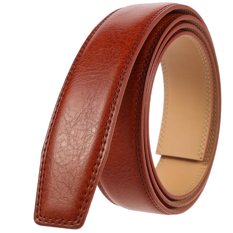 Men's Belt, Strip Automatic Buckle Belt, Body Cowhide Headless Men's Belt, Belt Strip Without Lead LY122