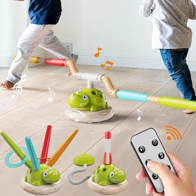 3-in-1 Dinosaurier Sport Unterhaltungsspielzeug Multifunktionale Seilspringmaschine Kappe Sprungraketenwerfer Outdoor-Training