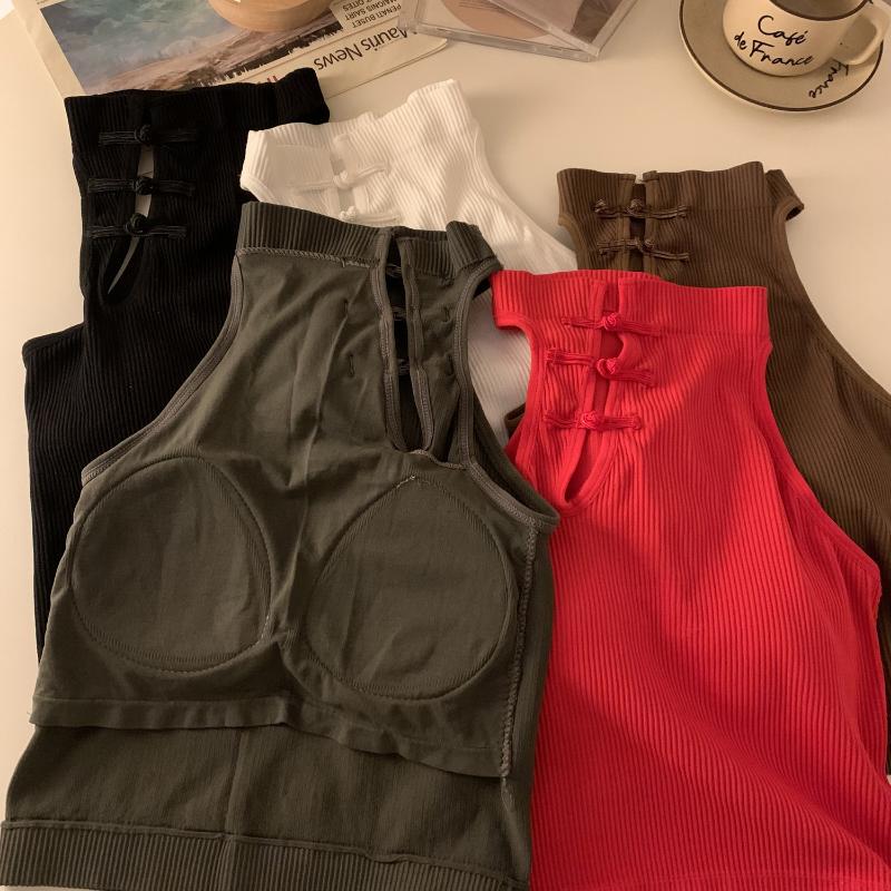 Nepravidelná vesta na ramínka s hrudní vycpávkou Retro Pikantní dívky Integrovaný spodní díl a Dámské spodní prádlo Podprsenka Design