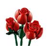 Creative Icon Rose Bouquet 10328 Brick Set Artificial Flowers Christmas Home Decor Festive Centerpiece Holiday Gift for Annivers