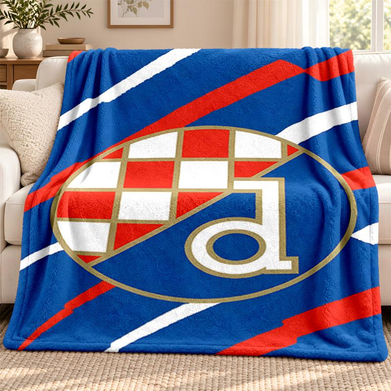 GNK Dinamo Zagreb deka Flísová deka Měkká útulná plyšová přehoz na pohovku postel Lehká domácí dekorace Venkovní kempování