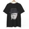 Maglietta Winston Churchill: T-shirt Grafica con Umorismo Satirico Britannico