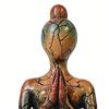 Figur Abstrakte Meditationsskulptur Sitzende Frau Dekorative Zen-Kerzenhalter Harz Yoga-Statue Schreibtisch