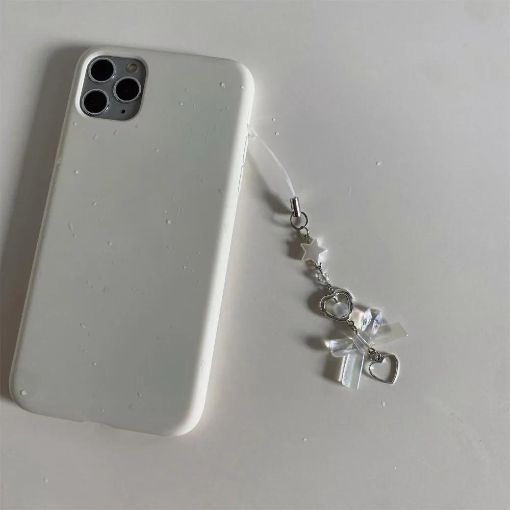 Trendy Alloy Flower Beaded Phone Chain Acrylic Beading Sparkling Phone Chain Bag Decoration Pendant