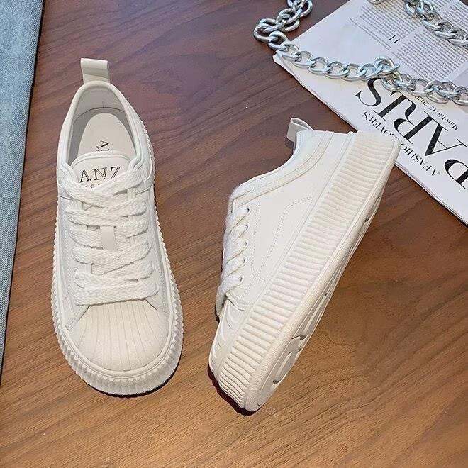 Women's 2026 spring new ins shell head casual shoes platform biscuit shoes versatile early spring board shoes