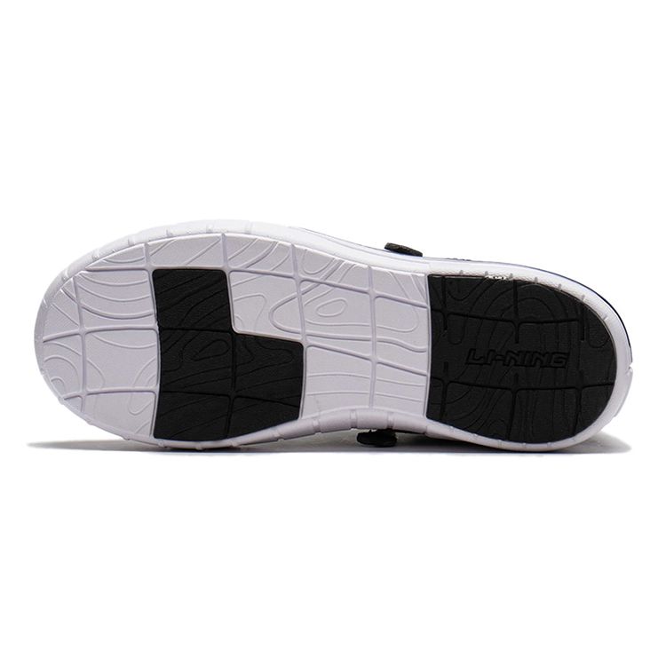 LiNing Youth  Smoke Scene Sports Casual Wear Durable Lightweight Breathable Low-Top Skate Shoes Kids Sneakers Black White YKCS048-5