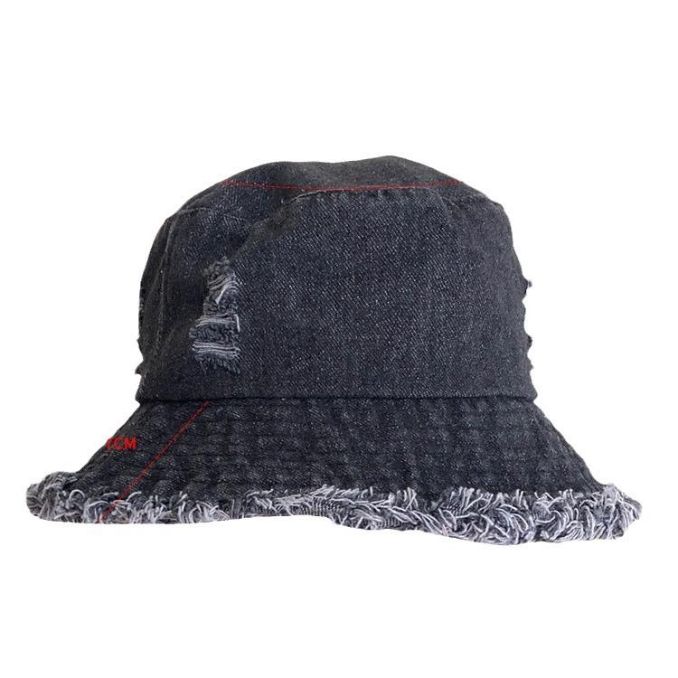 Japanese Spring and Summer Hat Women Cowboy Ripped Fisherman Hat Sweet and Cute Face Showing Small Sun Hat Sun Hat Sun Hat