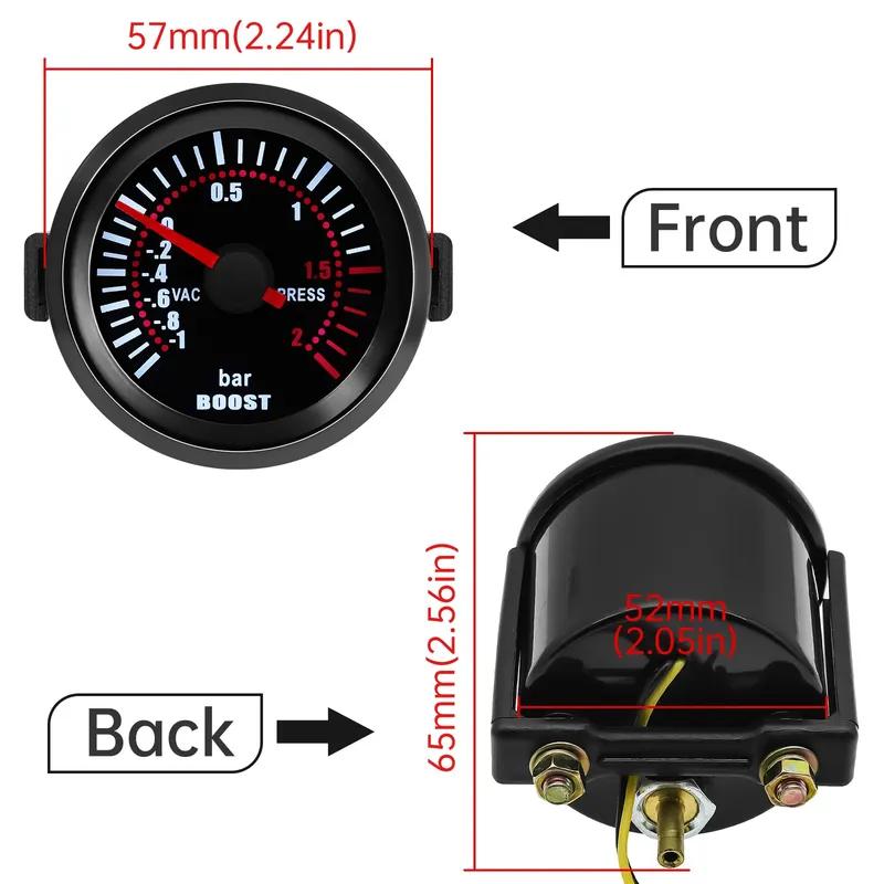 AD 52MM Car Tachometer PSI Bar Boost Meter Water Temp Oil Temp Gauge Oil Pressure Vacuum Volts For 12V Gasoline Car Customized