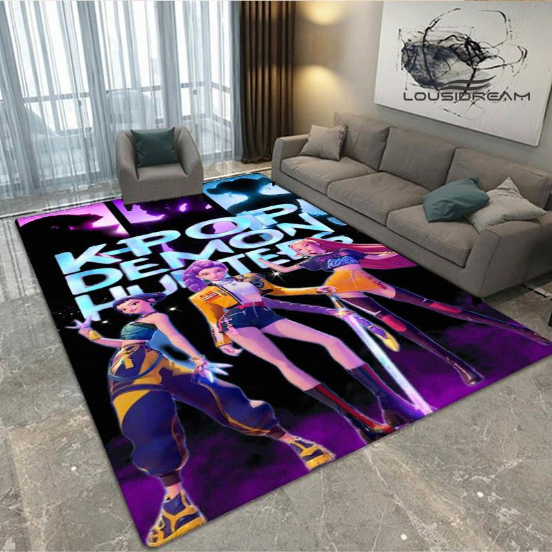 KPop Demon Hunters tryckt matta Halkfri matta Utomhusmattor Mattor för olika ytor Hem Sovrumsinredning Matta för sovrum Födelsedagspresent
