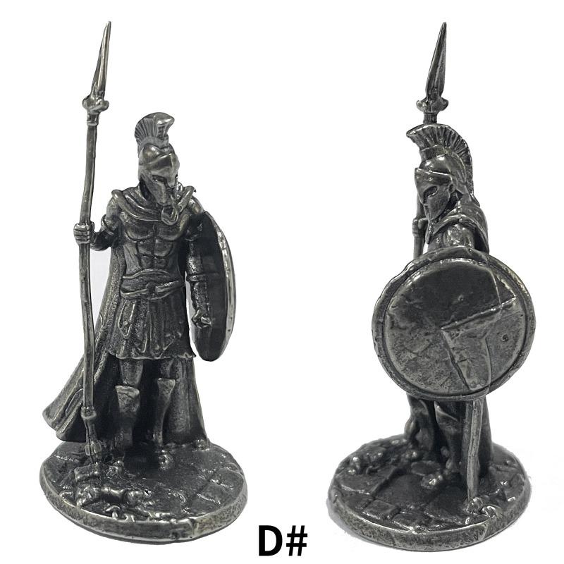 1PC Ancient Rome Soliders Figurines Miniatures Vintage Metal Soldiers Model Statue Desktop Ornament Gift