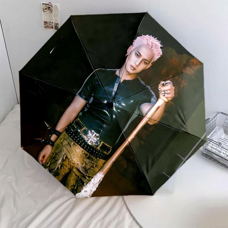 КимМинГю Зонт-гармошка Новый Стиль, 1 шт. Автоматический Складной Зонт, Портативный Дизайн Дорожный Зонт, Уличный Зонт