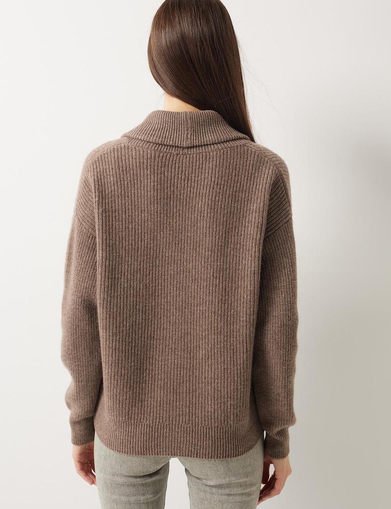 Yuanbao V-Neck Three-Button Cardigan with Pockets - Women's Warm Knitted Jacket