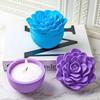 3D Rose Flower Candle Jar Silicone Mold with Lid Peony Jewelry Storage Box Crafts Making Plaster Resin Casting Molds Home Decor
