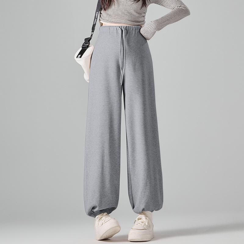 Autumn 2026 High-Waisted Maternity Pants: Versatile, Slimming, Loose-Fit, Drawstring Cuffed Trousers 3XL серый