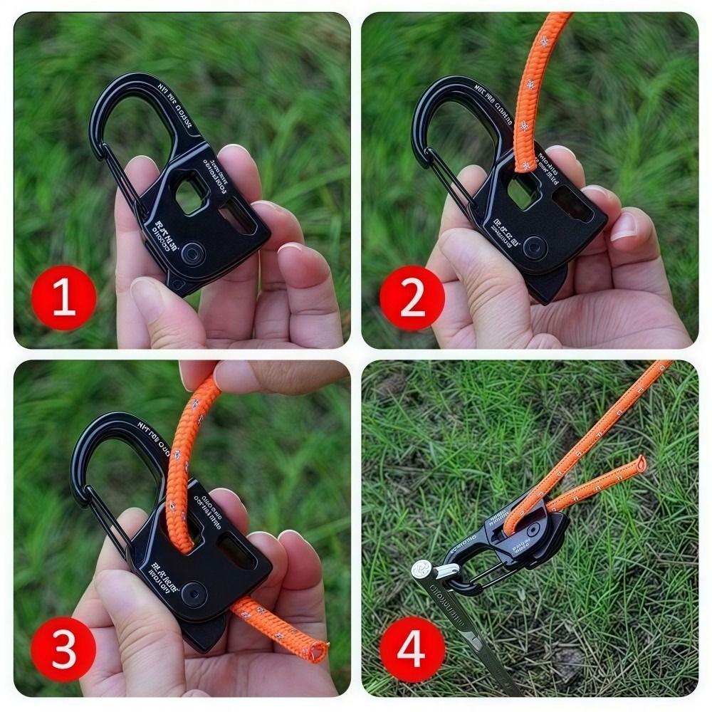 Aluminum Alloy Tent Rope Tensioner Stainless Steel Tarp Tightener  Outdoor Tool