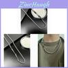 Stainless Steel Geometric Necklace For Men With Green Bamboo Beads Handmade Vintage Style