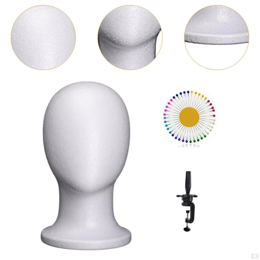 Foam Mannequin Head Manikin Multipurpose Wig Holder Display Stand for