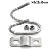 Steel Double U Cross Clamp 20 25 32 40 50 M8 Pipe Clamp Durable Tube Pipe Clip  Pipe Connection