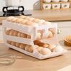 Multi-layer Slide Egg Storage Box Ladder Style Egg Box Large Capacity Automatic Rolling Refrigerator Egg Tray Organizer