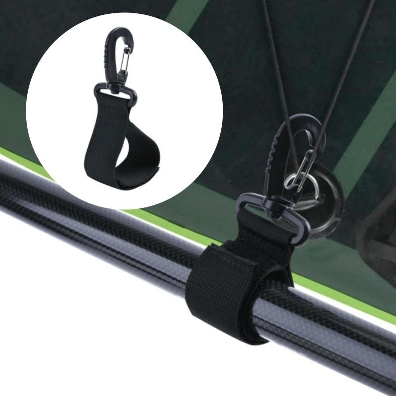 6pcs Black Self Adhesive Plastic Hooks And Loops Boat Paddles Reble Nylon Ties Straps For Outdoor Kitchen Caravan Motorhome