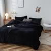 1pc Black Blanket Flannel Plaid Bed Blankets Plain Color Bedsheet Sofa Towel Nap Shawl Soft Blanket Plaids manta (No Pillowcase)