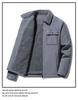 Suede Velvet Men's Lamb Wool Jacket - Thickened Autumn/Winter Coat for Middle-Aged and Elderly