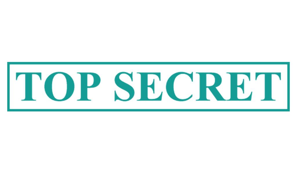 Printtoo Top Secret Self Inking Rubber Stamp Pre-Inked Office Stamp- Home Office Business Stationery, Black- 42 x 9