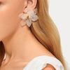 Flower Earrings Elegant Studs Earrings Modern Flower Ear Studs Resin Texture Ear Jewelry Suitable for Stylish Outfits