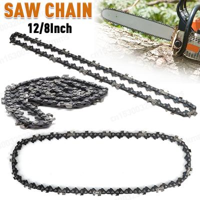 1PC 8/12 Inch Metal Chainsaw Chain 3/8 Pitch Saw Chain 23/22 Teeth Electric Saw Accessory Replacement Garden Chainsaw Saw Chain