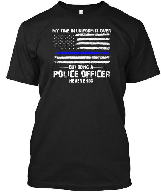 Retired Police Officer Saying Cool Thin T-Shirt Tops Tee Size S To 4XL