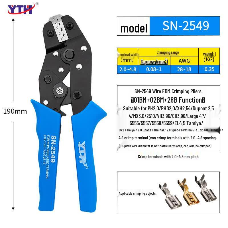 YTH DuPont Copper Terminal Crimping Pliers One Size