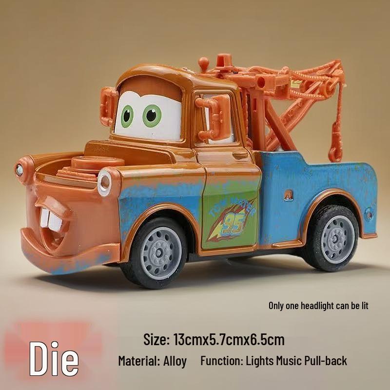 3D Lights & Music Lightning McQueen Pull-Back Alloy Toy Car - Third Generation