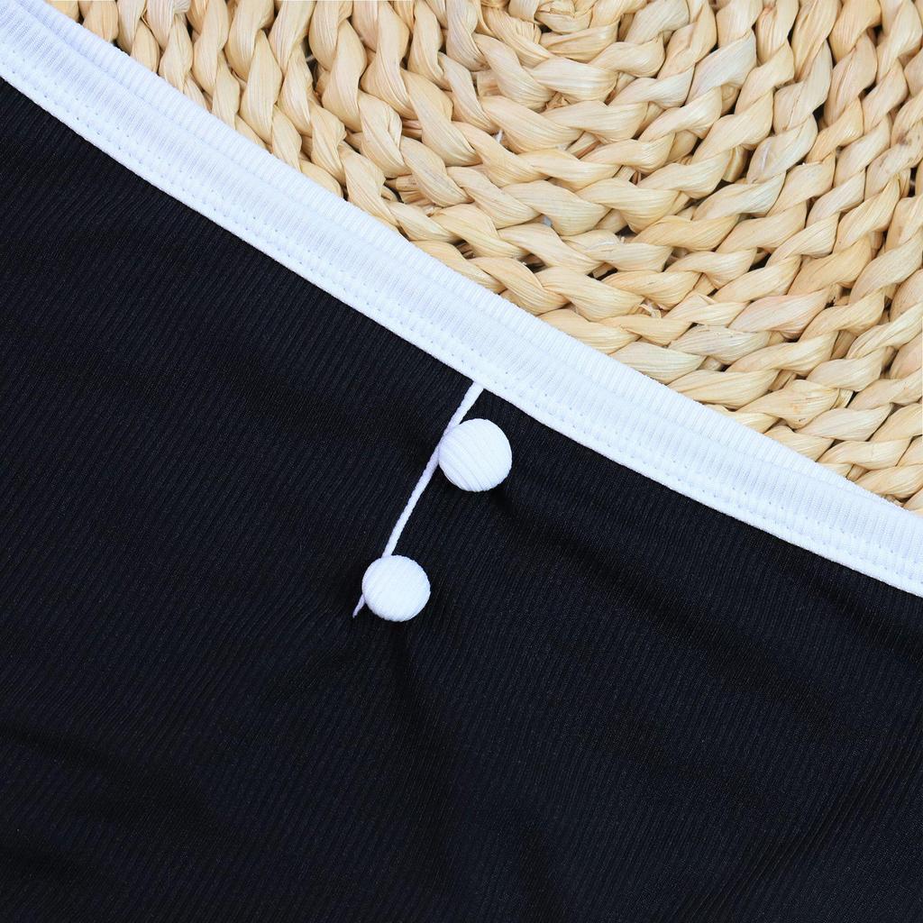 2024 Schwarz & Weiß Colorblock High Waist Bikini - Elegante Bademode im europäischen und amerikanischen Stil