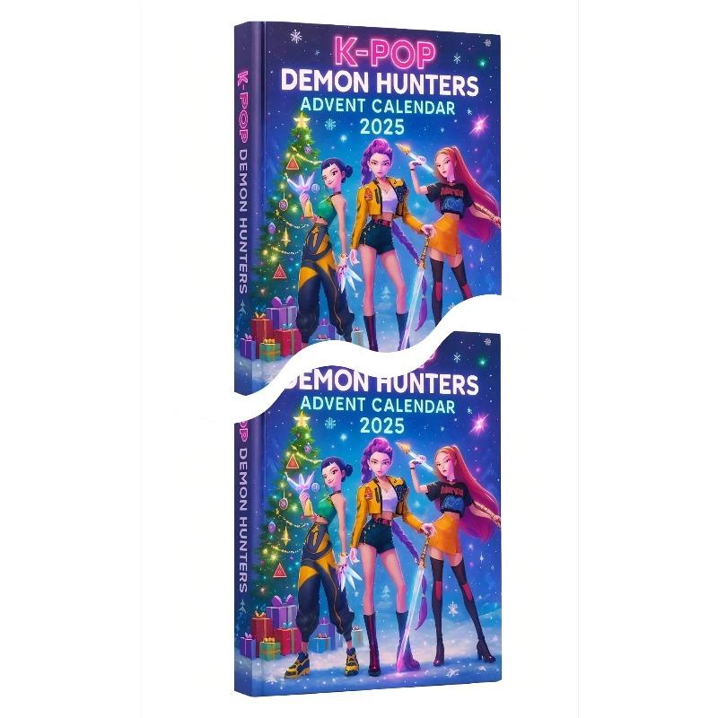 Kpop Demon Hunters Christmas Advent Calendar Huntrix Rumi Mira Zoey SAJA Boys Derpy Tiger Blind Box Toys New Year's Decor Gifts
