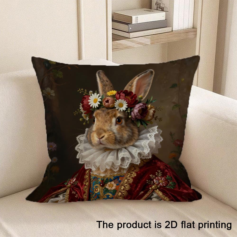 1pc Adorable Pet-Printed 2D Flat Printing Pillowcases Sofa cushion cover home bedroom room decoration
