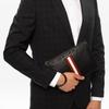 Bally Klassische Rot-Weiß gestreifte Business Casual Commuter Leder Clutch Tasche Herren Clutch Tasche Schwarz BENERY-HP-100