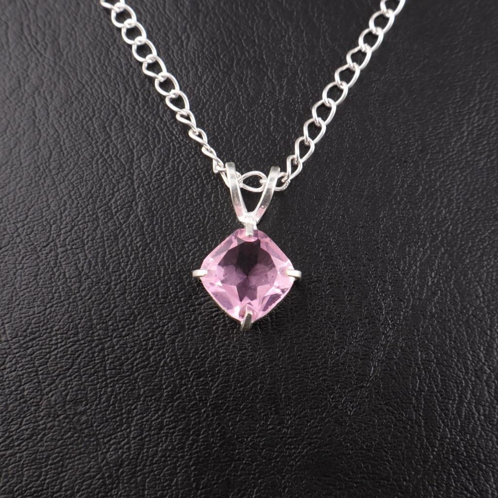 Morganit Edelstein 925 Sterlingsilber Schmuck Handgefertigter Anhänger 0.93'' Für Frauen PP-62-13