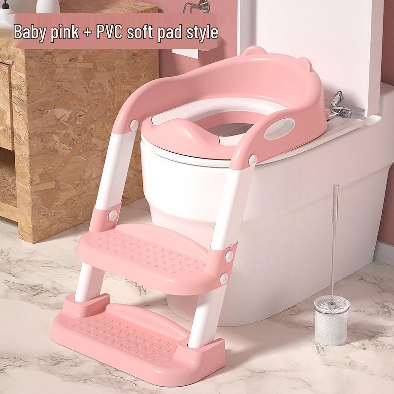 Folding Kids' Toilet Ladder with Baby Seat