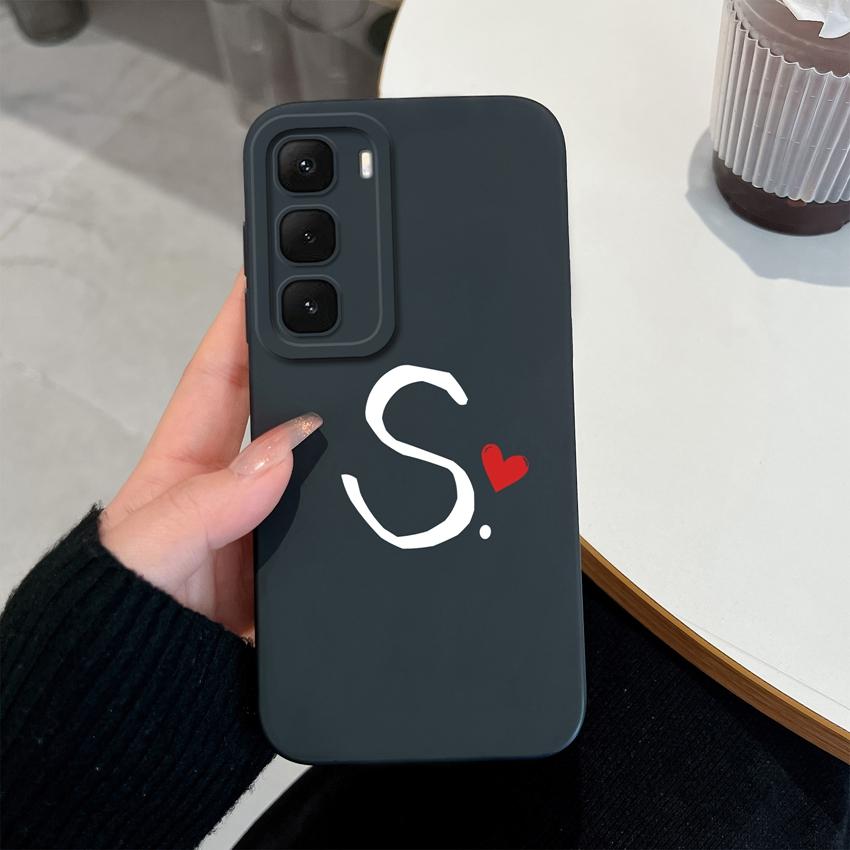 

Чохол для телефону для Infinix Hot 60 50 40 Pro 30 Play 60i 50i 30i Smart 10 Plus Простий візерунок з літер Матовий силіконовий Протиударний Задня кришка для Infinix Shell Infinix Hot 60 Pro+ 4G