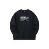 Anta FW22 Lifestyle Collection Letter Print Pullover Fleece Lined Long Sleeved Sweatshirt Unisex Black 952238723-3