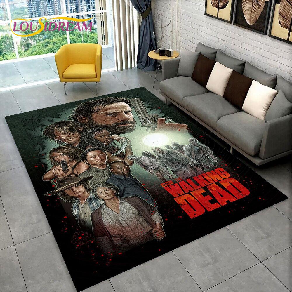 The Walking Dead Horror Area Rug Large,Carpet Rug for Living Room Bedroom Sofa Doormat Decoration,Kids Play Non-slip Floor Mat