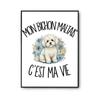 Poster My Maltese Darling Is My Life | Photo Paper Poster 310 G Pearlescent Finish Size A4 | Living Room Wall Decoration