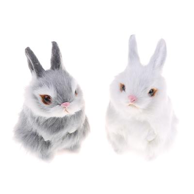1Pcs Simulation Mini Pocket Toy Cute Artificial Animal Small Rabbit Plush Toys With A Frame Kids Toys Decorations Birthday Gift